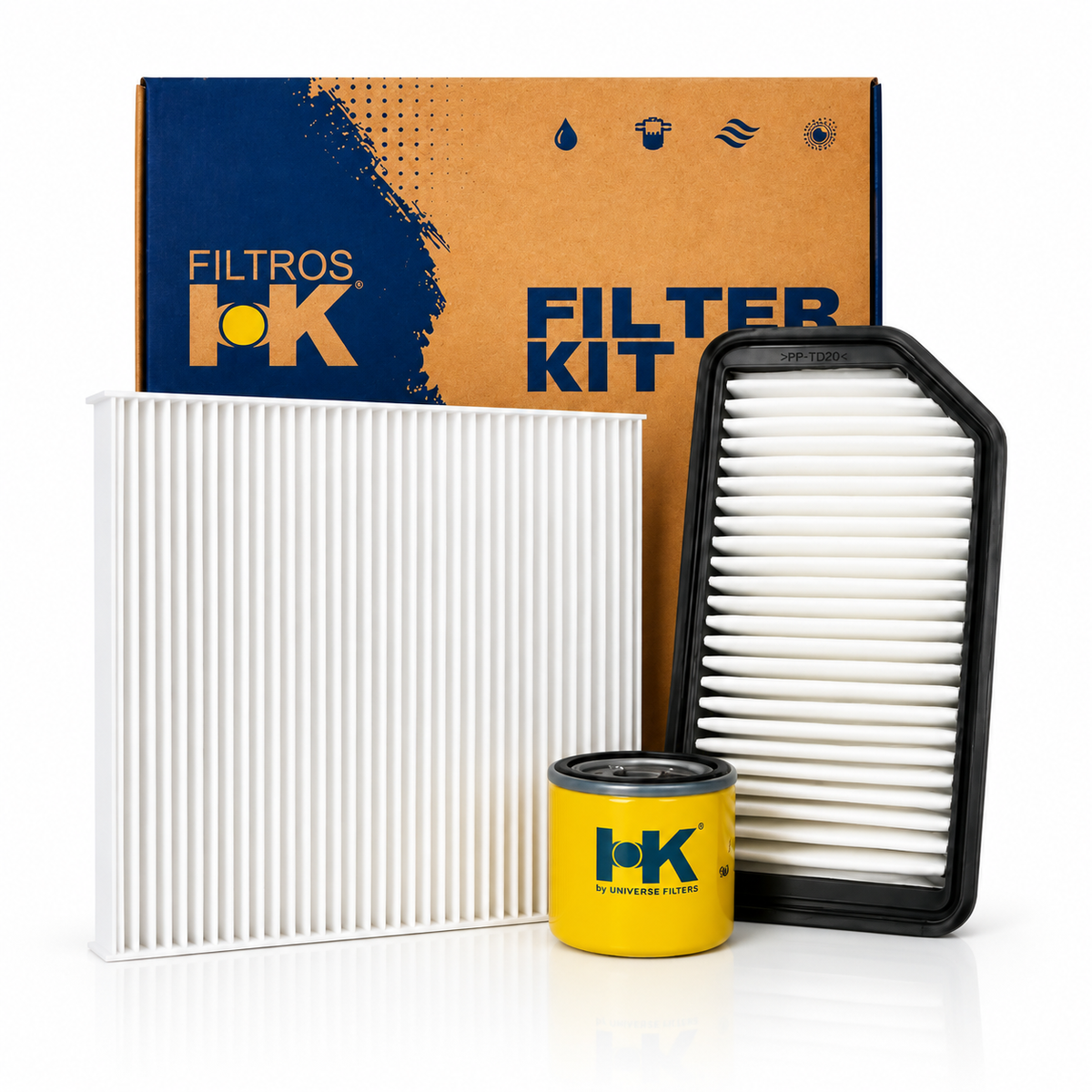 Kit de Filtros HK — Kia Soluto 1.4 (2019-2026)