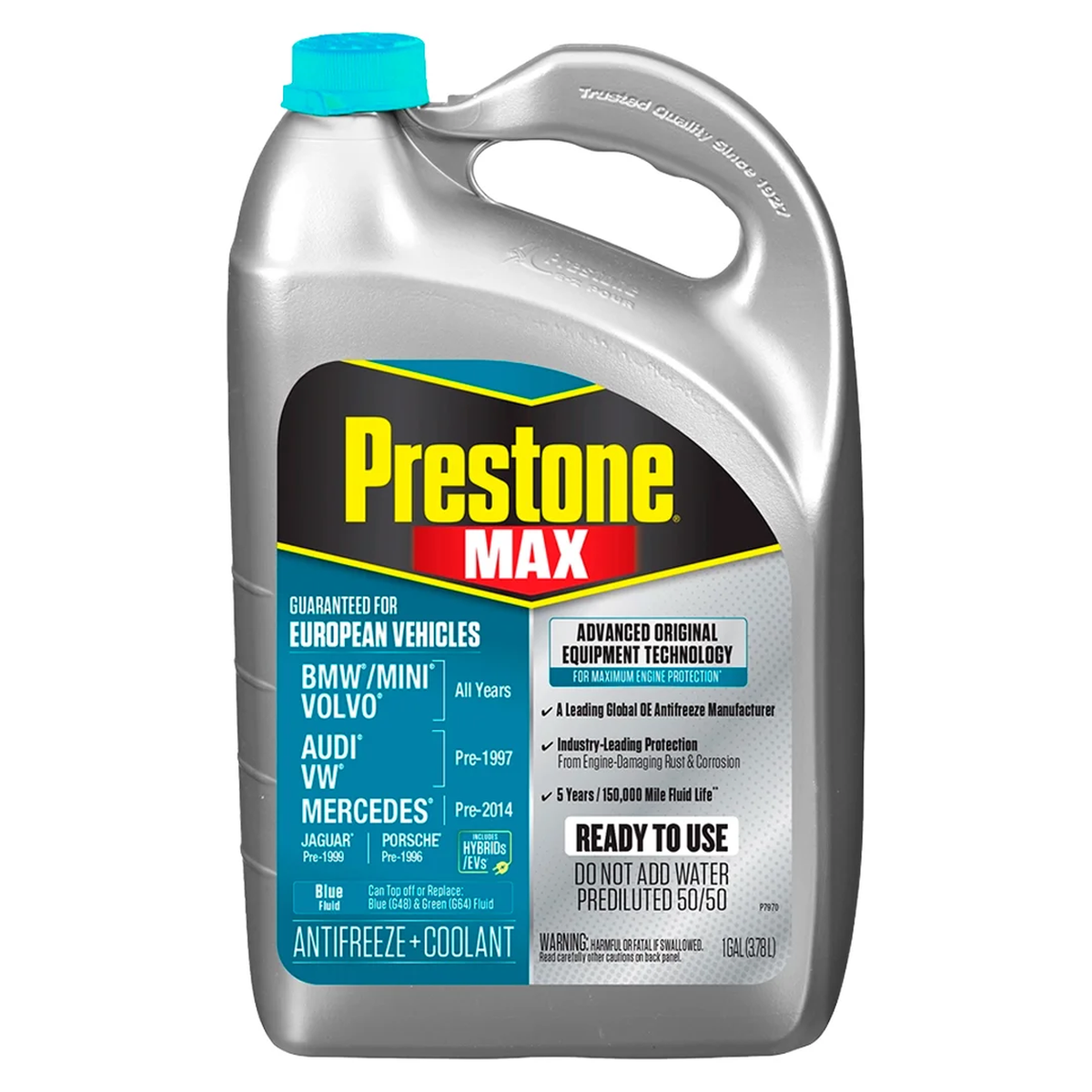 Refrigerante Prestone Max Europeo Turquesa Vehículos Europeos 3,78 L